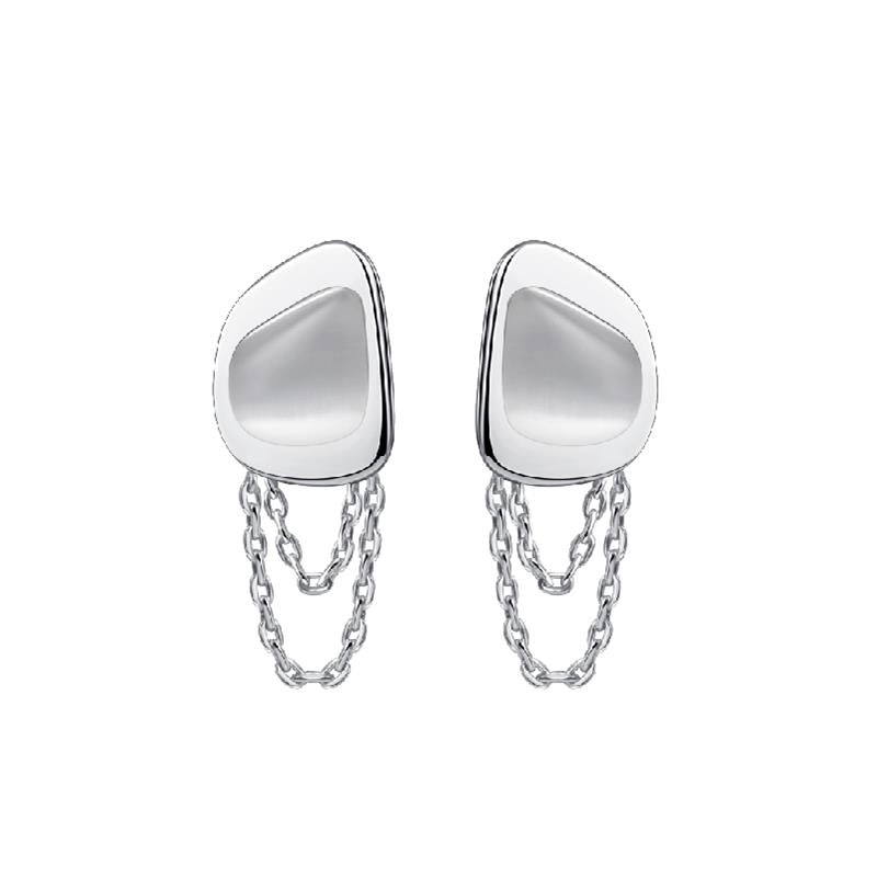 Opal Drop Chain Earrings