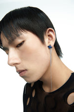 Crystal Eye Tassel Earrings