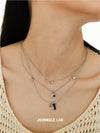 Mixed Gems Layered Chain Necklace