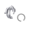 Rope Knot Faux Layered Ring Set