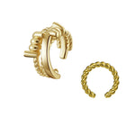 Rope Knot Faux Layered Ring Set
