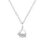 Chain Wrapped Pearl Necklace