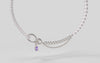 Infinity Pearl and Chain Stitch Necklace