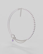 Infinity Pearl and Chain Stitch Necklace