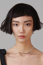 Infinity Pearl and Chain Stitch Necklace