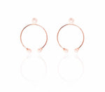 Pearl Open Hoop Earrings