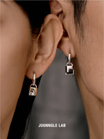 Chocolate Lock Earrings