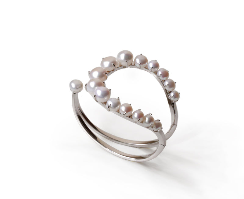 Vera Pearl U-Shaped Bangle