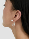 Single Crystal Drop Earring with Pearl Back