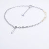 Pearl and Chain Bracelet-Necklace