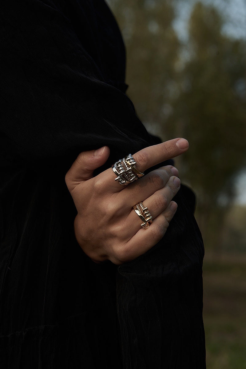 Rope Knot Faux Layered Ring