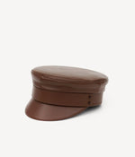 Leather Baker Boy Cap