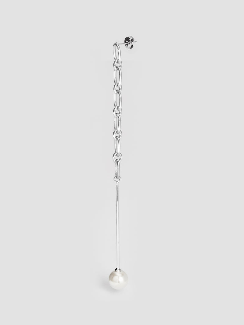 Chain Dangle Earring with Pearl Drop