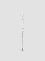 Pearl Earring with Beads and Chain Drop