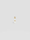 Singe Two-Pearl Huggie Earring