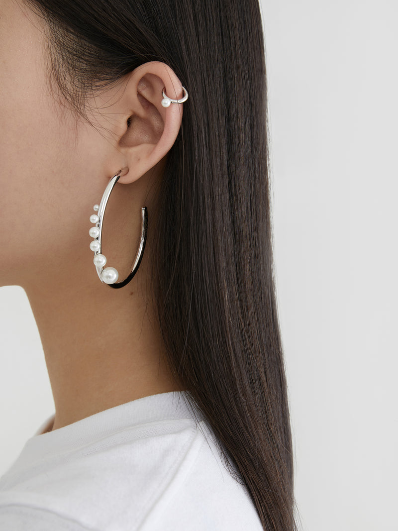 Pearl Hoop Earrings