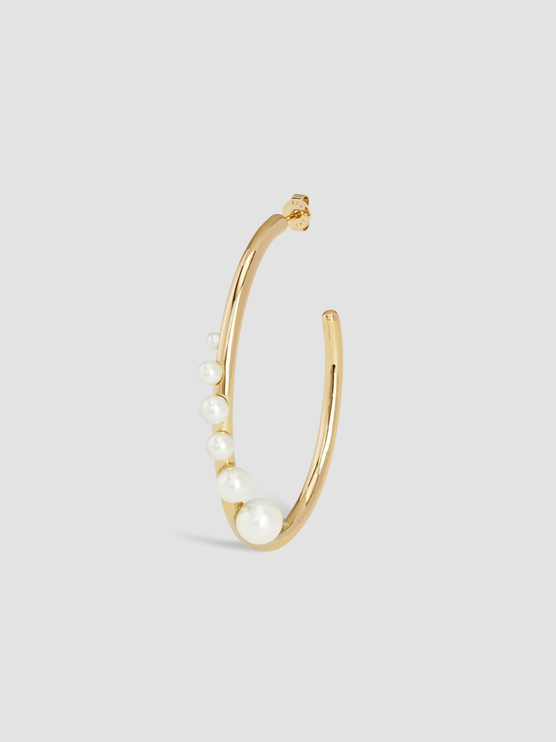 Pearl Hoop Earrings