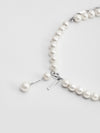 Pearl Choker Necklace with Layered Chains