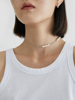 Pearl Chain Stitching Necklace