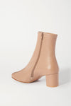 Sofia Nude Leather Ankle Boots