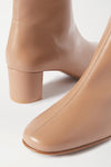 Sofia Nude Leather Ankle Boots