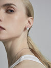 Pearl Button Single Earring